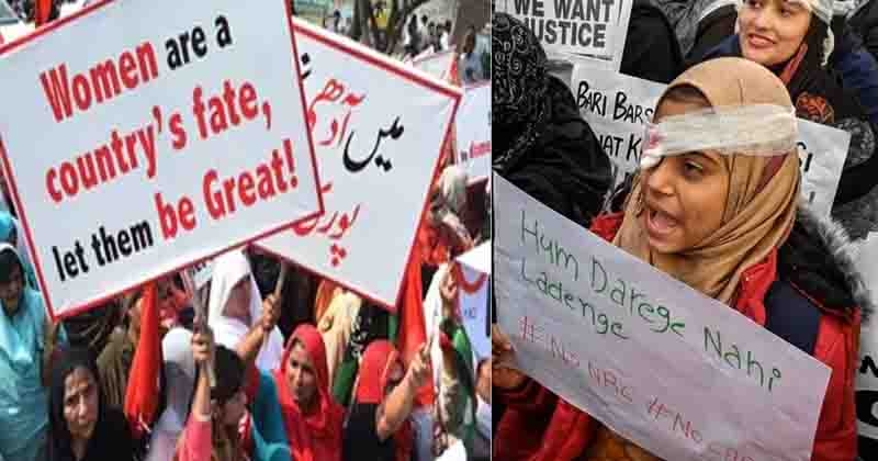 Protest against Women's r
