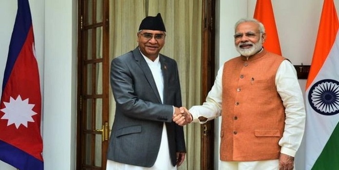 nepal pm with india pm