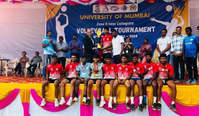 Jhunjhunwala College Won Volleyball Competition