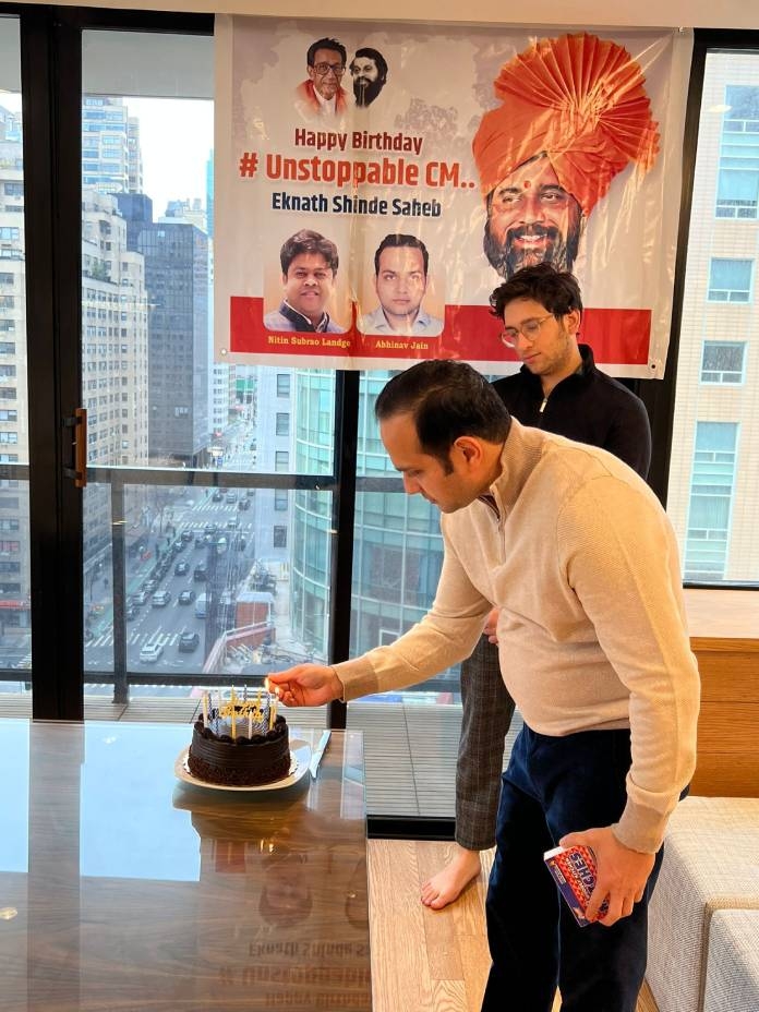 Eknath Shinde birthday celebration in New York