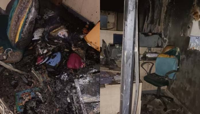 Fire Breaks Out At IDBI Bank