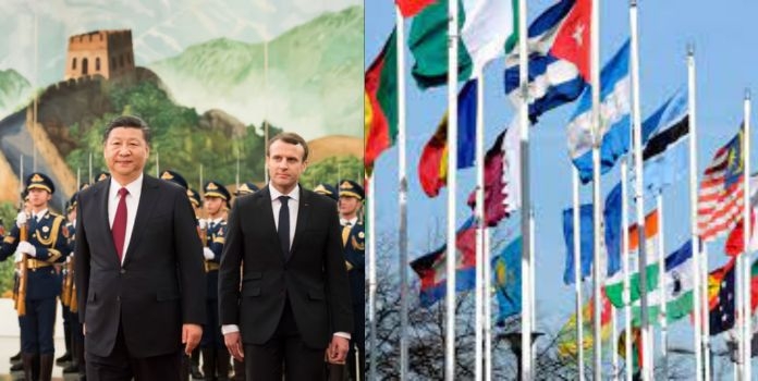 Emmanuel Macron on america china tour