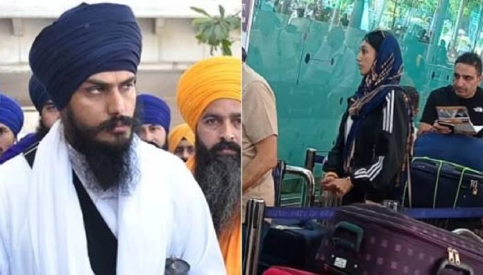 amritpal-singh-wife-kirandeep-kaur-detained-from-amritsar-airport-by-punjab-police
