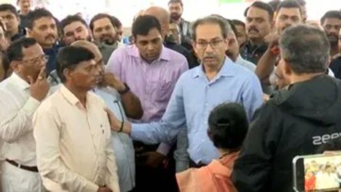 Uddhav Thackeray in Irshalwadi 