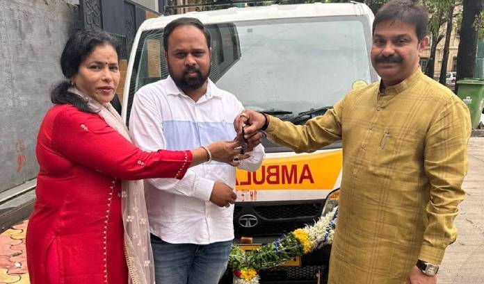 BJP MLA Prasad Lad Gave Ambulance To Hutatma Babu Genu sanstha 