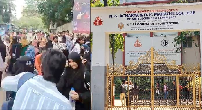 Acharya-Maratha College Students wearing burqa denied entry case
