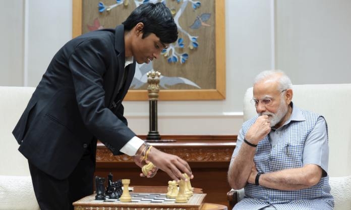 Indian Youth GrandMaster R. Pragyananda Met PM Modi