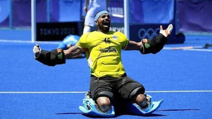 indian hockey goalkeeper shreejesh 