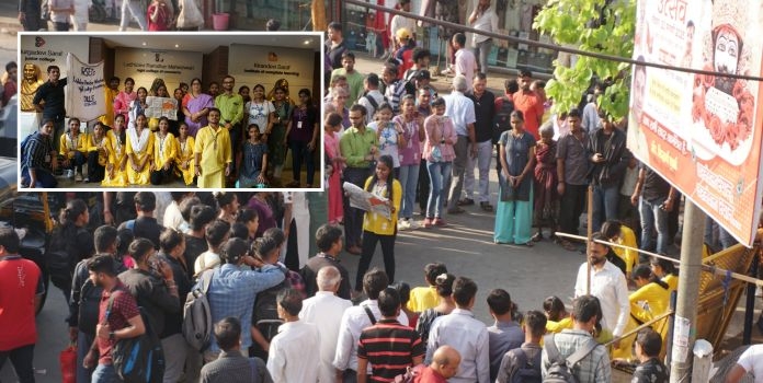 street play presentation on save food by ladhidevi ramdhar maheshwari night college