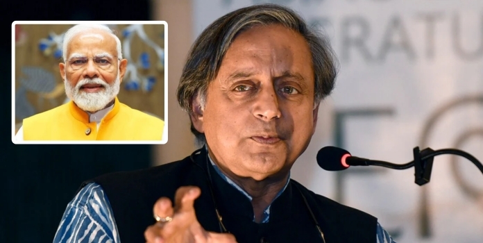 congress mp shashi tharoor lauds pm modi for india