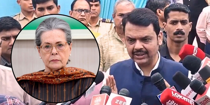 cm devendra fadnavis on congress leader sonia gandhi