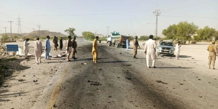 Four children killed, 38 injured after suicide car bomb hits school bus in Pakistan