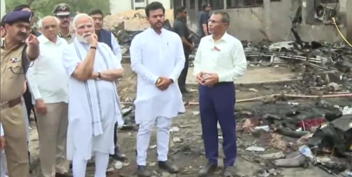 Ahmedabad Plane Crash updates PM Narendra Modi visits crash site of Air India flight, meets officials and victims