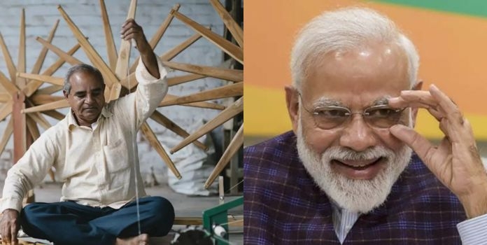 Khadi production increased by 347 percent and sales by 447 percent during Modi government