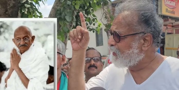 Mahatma Gandhi, his great-grandson Tushar Gandhi embarked on a foot march from West Champaran in Bihar