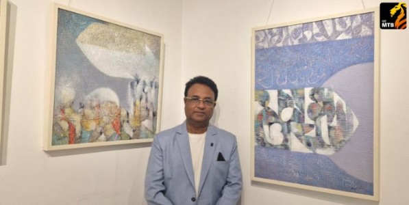 Vijayraj Bodhankar : ‘ध्वनी’चित्रांमधून उलगडला अमूर्त शब्दसंचिताचा प्रवास