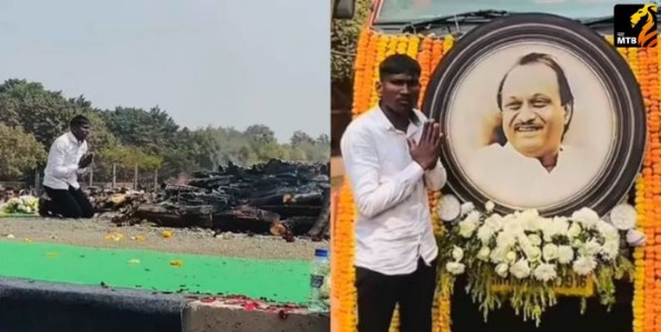 Ajit Pawar Funeral: अजित पवारांच्या अंत्यसंस्कारात सूरज चव्हाणचा हृदयद्रावक क्षण; जळत्या चितेसमोर टेकवले डोके, भावनिक व्हिडीओ व्हायरल