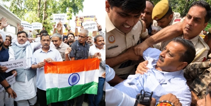 Arvind Kejriwal Detained Delhi Protest