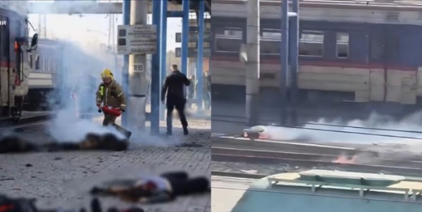 Russia Drone Attack On Ukraine Railway Station