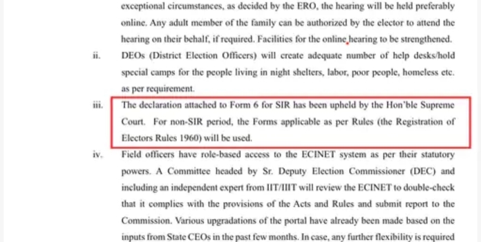 Gyanesh Kumar Supreme Court SIR Hearing