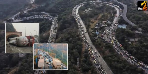 मुंबई-पुणे एक्सप्रेस-वेवरील अभूतपूर्व वाहतुककोंडी; महामार्ग बंद ठेवण्यामागचे वास्तव