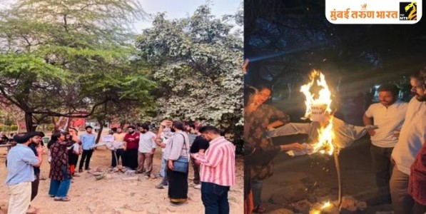 'तरुण' हत्याकांड प्रकरणी अभाविप आक्रमक; जेएनयूमध्ये पुतळा जाळून निषेध!