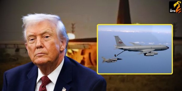 US Military Plane Crash : अमेरिकेचे 'फ्यूल टँकर' पाडल्याचा इराणचा दावा! KC-135 विमान इराकमध्ये कोसळलं