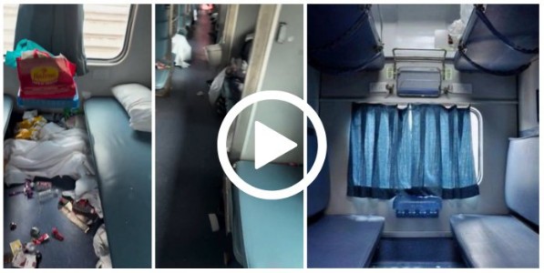 Zero civic sense : सहलीला जाणाऱ्या विद्यार्थ्यांनी केली एसी कोच अशी अवस्था!