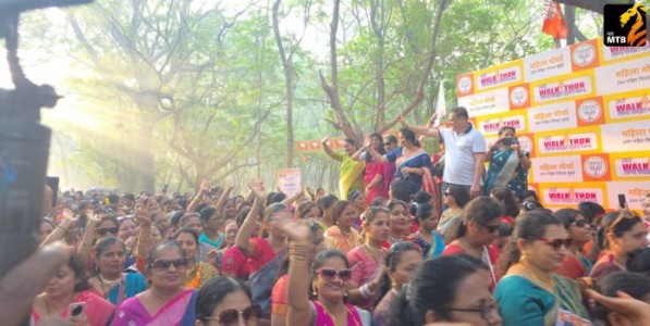 Saree Walkathon 2026: साडी वॉकथॉन २०२६' कार्यक्रमास अमीत साटम यांची भेट