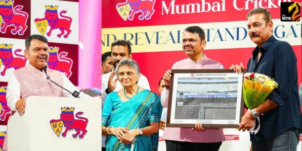 वानखेडेवरील कार्यक्रमात मुख्यमंत्री देवेंद्र फडणवीस यांची शाब्दिक फटकेबाजी