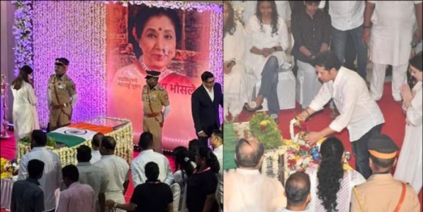 Asha Bhosle funeral : आशाताईंना अखेरचा निरोप! शिवाजी पार्क येथे शासकीय इतमामात अंत्यसंस्कार