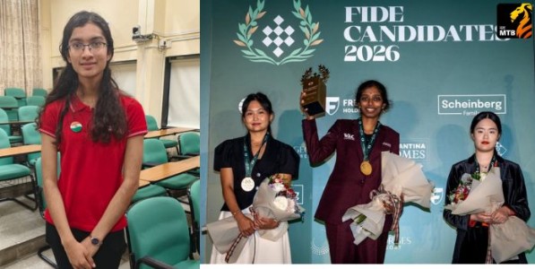 मुंबईच्या श्रेया मुंदडा हिने पटकाविले भारतासाठी पहिले सुवर्णपदक तर वैशाली रमेशबाबूने जिंकले वुमेन्स कँडिडेट्स चेस टूर्नामेंट'