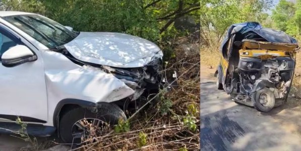 Pune accident: पुण्यात फॉर्च्युनर-रिक्षाचा भीषण अपघात; रिक्षाचालक जागीच ठार, ठाकरे गटाचे नेते गंभीर जखमी