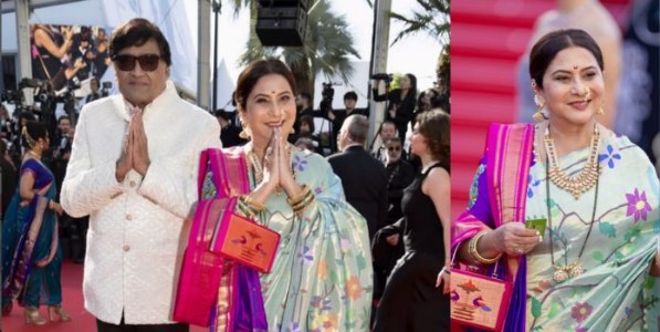 कान्स फिल्म फेस्टिव्हलमध्ये अशोक सराफ आणि निवेदिता सराफ यांचा मराठमोळा रेड कार्पेट लूक