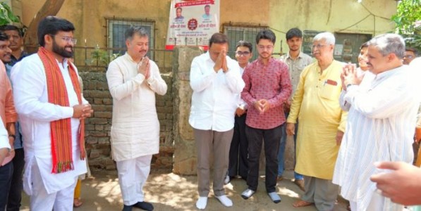 हेडगेवार समाज मंदिर कार्यालयाच्या पुनर्बांधणी कामाचे भूमिपूजन संपन्न