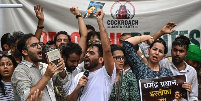 Cockroach Janata Party Delhi Protest