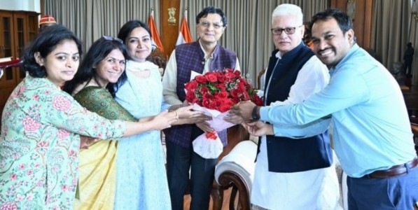 स्पिक मॅके'च्या शिष्टमंडळाने घेतली राज्यपालांची भेट
