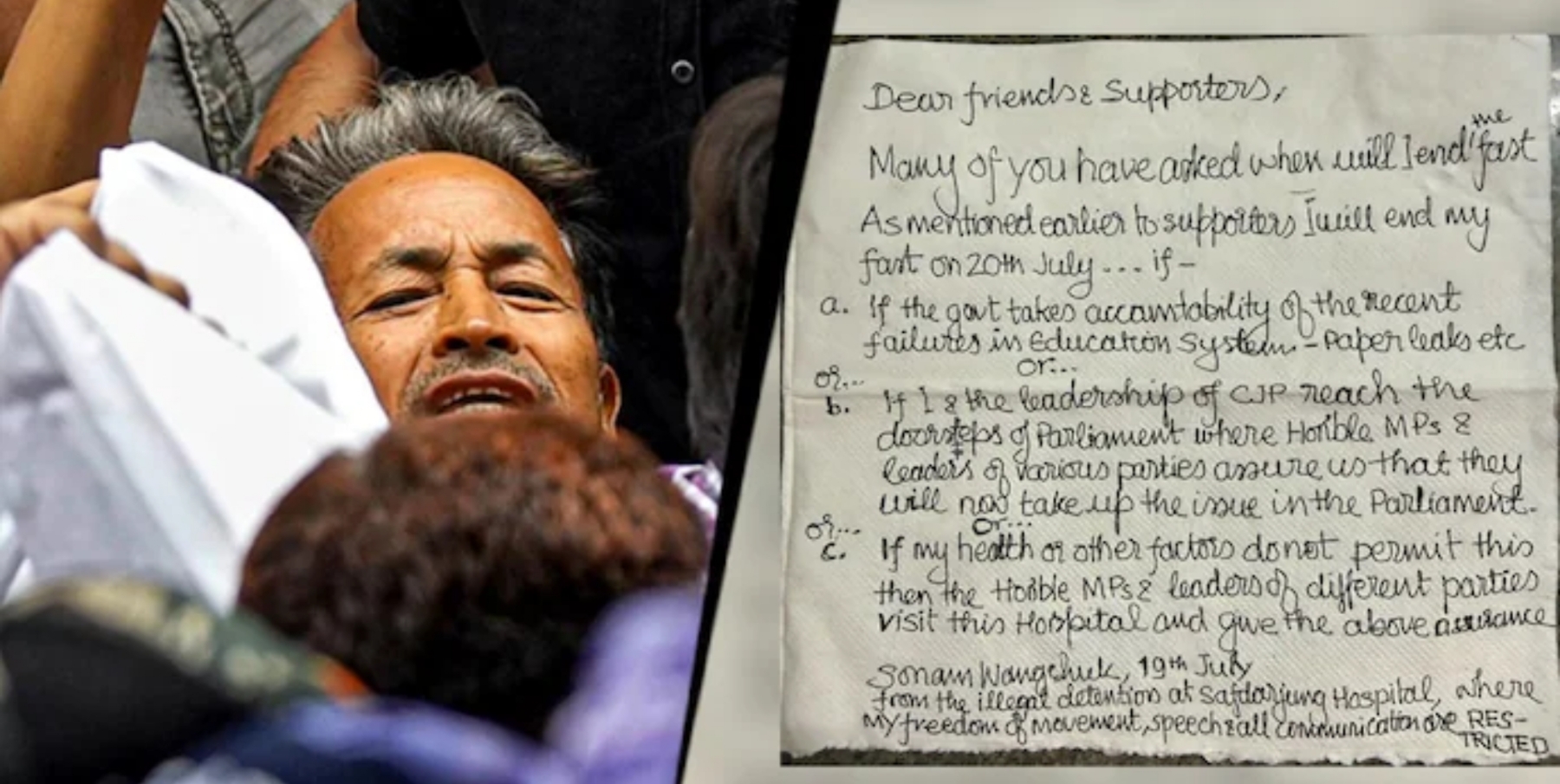 Sonam Wangchuk Tweet Conditions