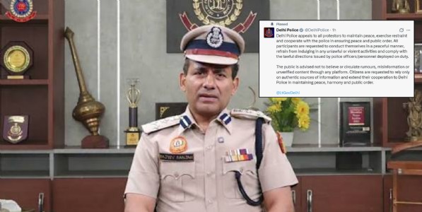दिल्ली पोलिसांचे आंदोलकांना संयम बाळगण्याचे आवाहन! अफवांवर विश्वास न ठेवण्याचा 'एक्स'वरून संदेश