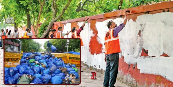 जंतरमंतरवर ६० टन कचरा टाकून ‌‘झुरळे‌’ पसार!