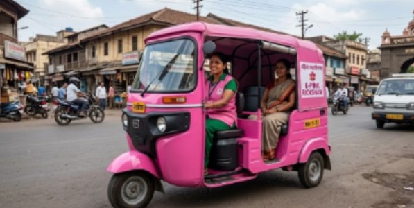महिलांसाठी गुलाबी ई-रिक्षा योजनेला गती - महिलांना आर्थिकदृष्ट्या सक्षम करण्यासाठी