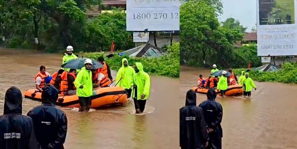 रायगडमध्ये अंबा नदीला पूर! २८ नागरिक पुरात अडकले; थरारक रेस्क्यू ऑपरेशन यशस्वी