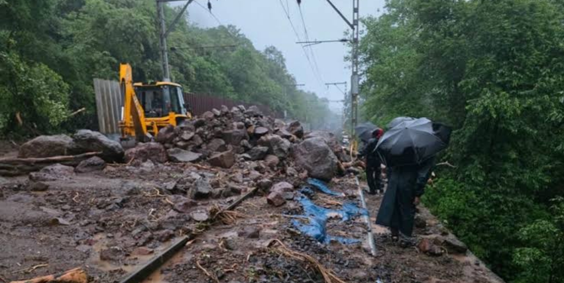 Landslide on Mumbai Pune Railway Line