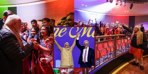 ऑस्ट्रेलियात पंतप्रधान नरेंद्र मोदींचे भव्य स्वागत; मेलबर्नमध्ये ३० हजार भारतीयांचा जल्लोष, भारत-ऑस्ट्रेलिया मैत्रीला नवी ऊर्जा
