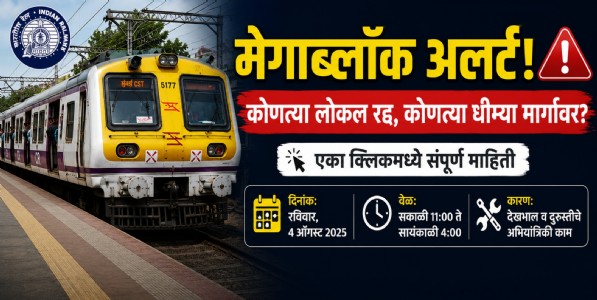मेगाब्लॉक अलर्ट! कोणत्या लोकल रद्द, कोणत्या धीम्या मार्गावर? एका क्लिकमध्ये संपूर्ण माहिती