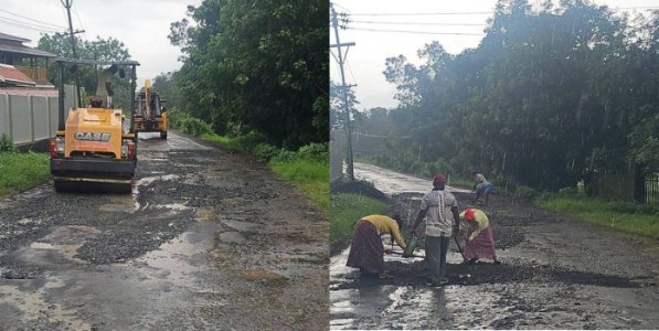 शाळकरी मुलींचं ‘स्पेशल रिपोर्टिंग’ व्हायरल;आमदार थोरवेंकडून रस्त्याच्या दुरवस्थेची दखल