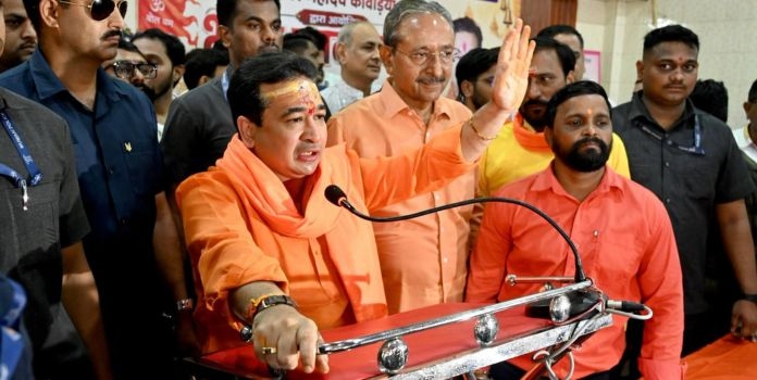 Mazgaon, egg-throwing, Nitesh Rane, Ganeshotsav, Ganeshotsav procession, Mazgaon Ganpati, Mumbai news, Mumbai Ganeshotsav