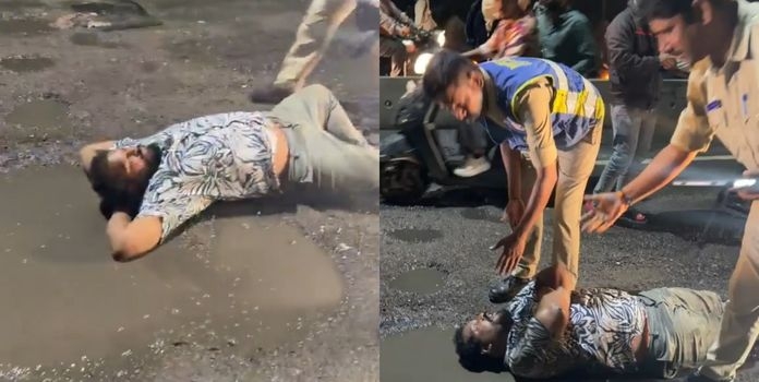 Hyderabad Pothole Protest