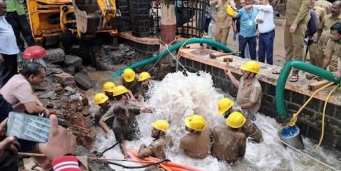 Jay Ambe Nagar Lake Protest